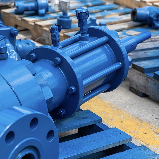 hydraulic-assembly Blue hydraulic cylinder/actuator for service